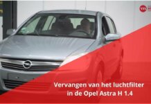 Vervangen van het luchtfilter in de Opel Astra H 1.4